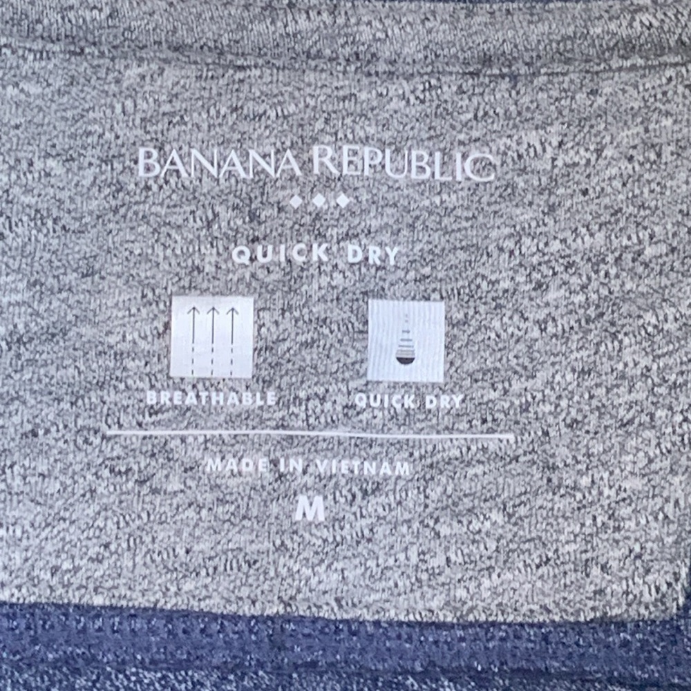 Banana Republic | NWT Blue Golf Men Adult Quick Dry 1/4 Zip Up Pullover Top M - Picture 7 of 8